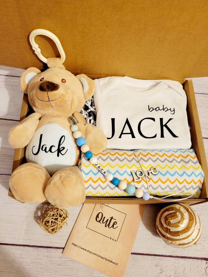 Qute Personalized baby boy gift box