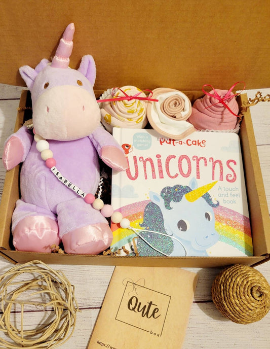 Qute Unicorn baby girl gift box